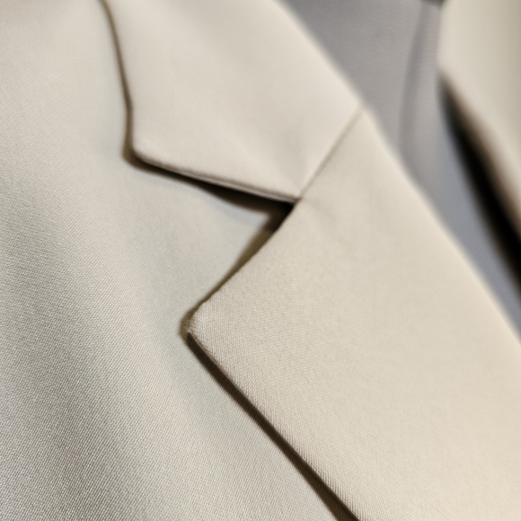 NWT H&M tan beige single breasted 1 button lined womens oversized blazer L US. - Picture 5 of 12